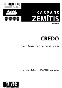 Credo no Mesas korim un ģitārai