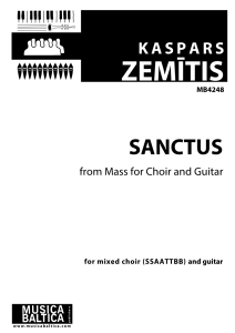 Sanctus no Mesas korim un ģitārai
