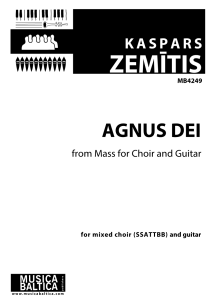 Agnus Dei no Mesas korim un ģitārai