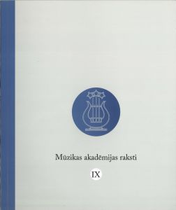 Mūzikas akadēmijas raksti IX