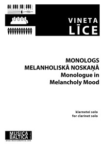 Monologs melanholiskā noskaņā