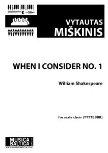 When I Consider No. 1